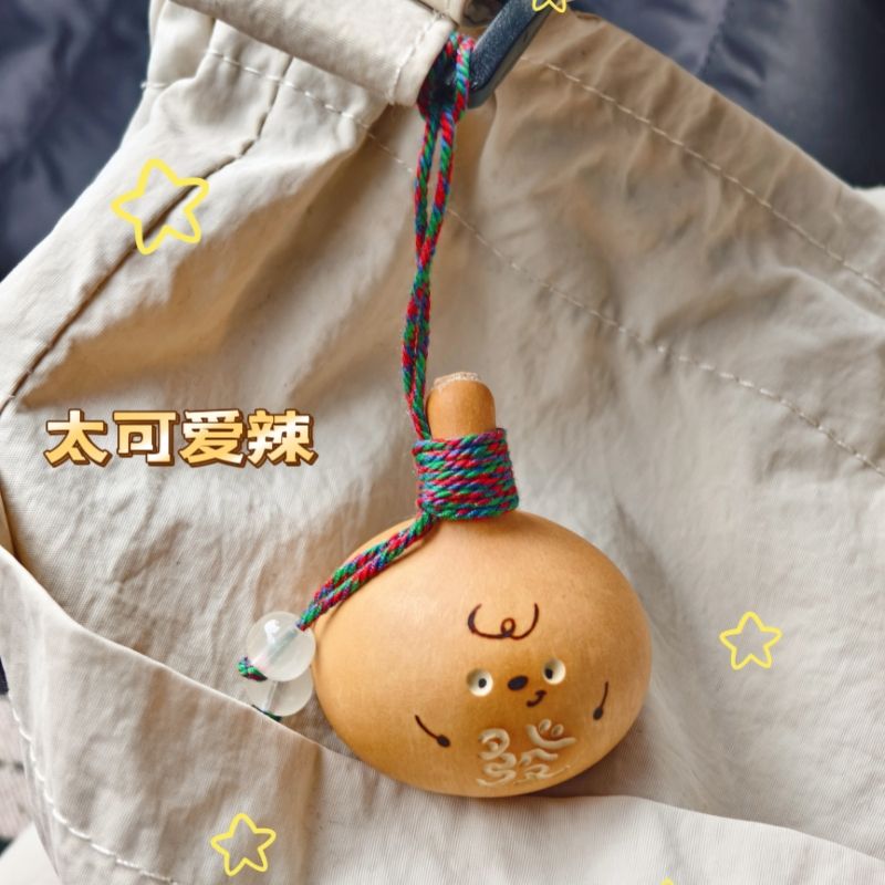 新款天然招财创意葫芦挂件摆件卡通可爱手作把玩手工雕刻小崽成品