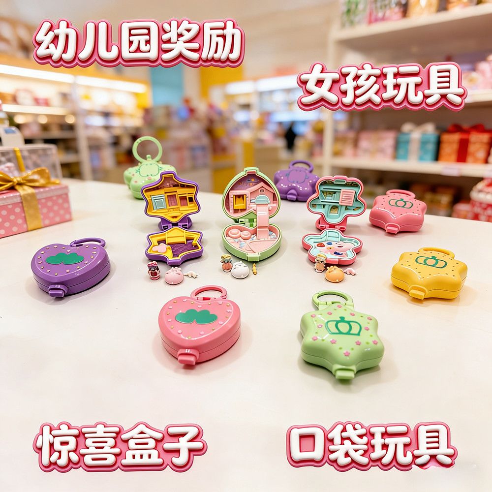 可爱场景盒子过家家玩具女孩礼品奖励盲盒口袋玩具礼物交换收藏